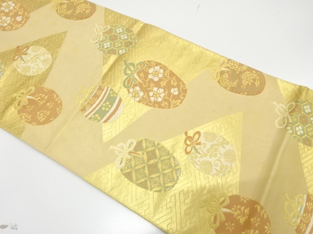 アンティーク　仕覆模様織り出し袋帯（材料）