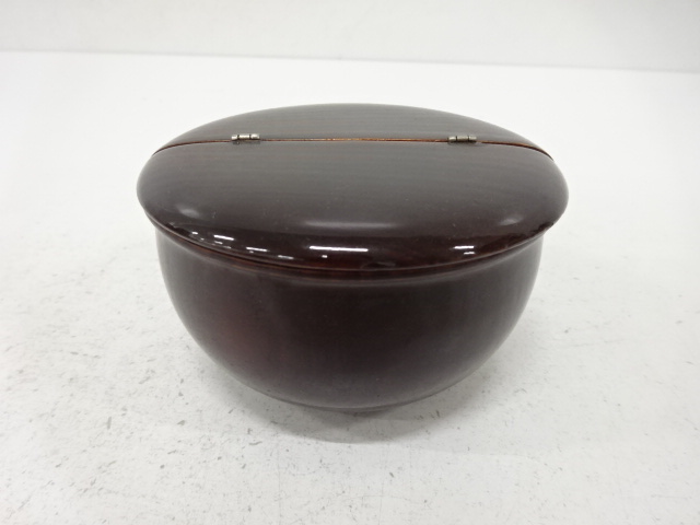 溜塗　老松　花　中棗