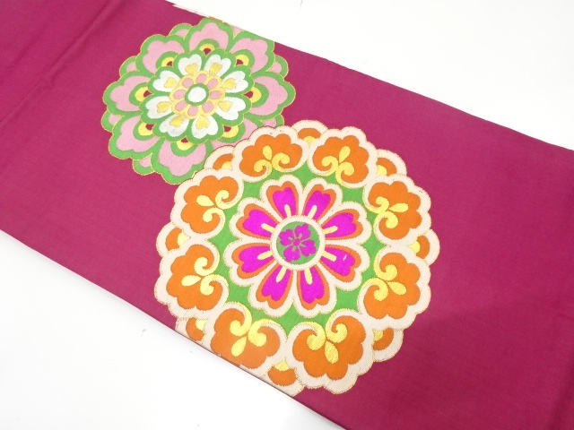 アンティーク　華紋織り出し名古屋帯（着用可）