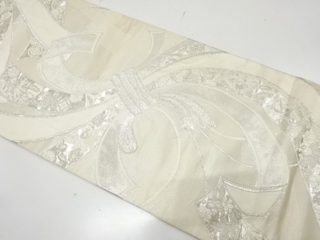 アンティーク　束ね熨斗に宝・花模様織り出し袋帯（材料）