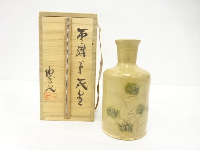 JAPANESE CERAMICS / FLOWER VASE / KIZETO / ARTISAN WORK