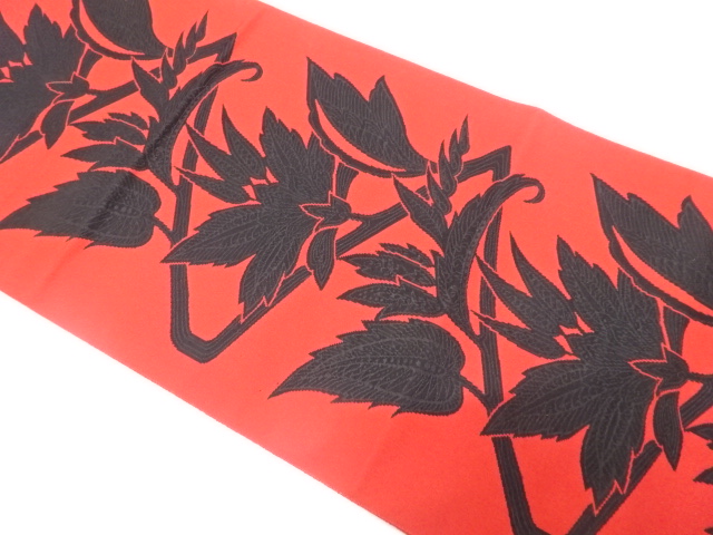 アンティーク　唐花模様織り出し名古屋帯（着用可）