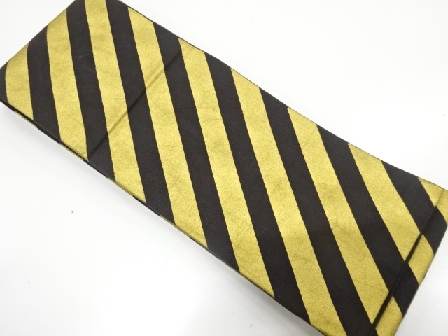 アンティーク　斜め縞模様半幅帯（着用可）