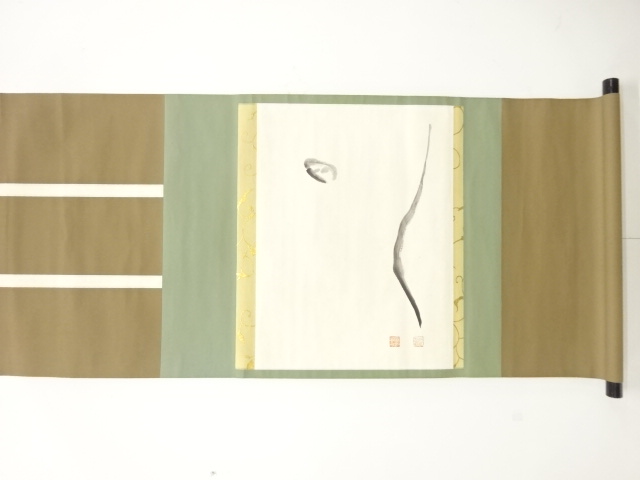 JAPANESE HANGING SCROLL / HAND PAINTED / MOON