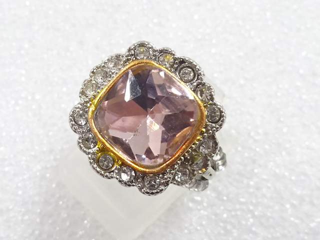 JAPANESE KIMONO / ANTIQUE COLORED STONE RING (SIZE 13.5)