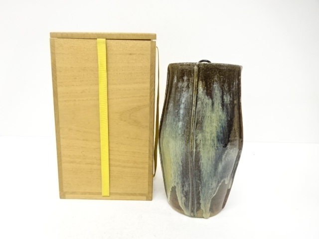 作家物　窯変　水指(無地箱付)