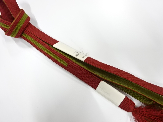 未使用品　正絹　手組帯締め