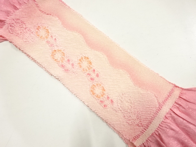 正絹　絞り　帯揚げ