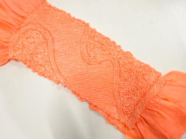 正絹　絞り　帯揚げ