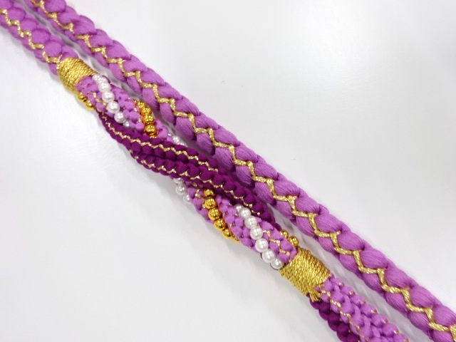 正絹　振袖用　手組帯締め