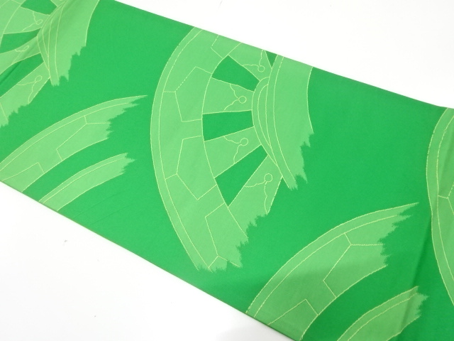 SALE!! JAPANESE FUKURO OBI / UNUSED / WOVEN WHEEL PATTERN(NON-TAILORED)