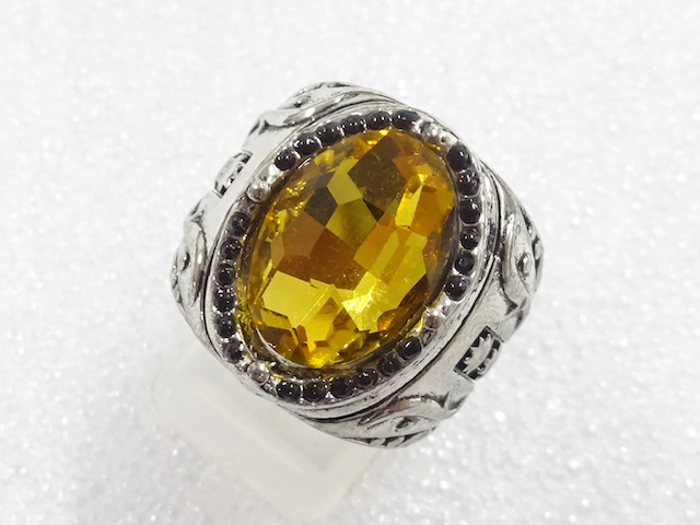 Colored stone ring (size 17)