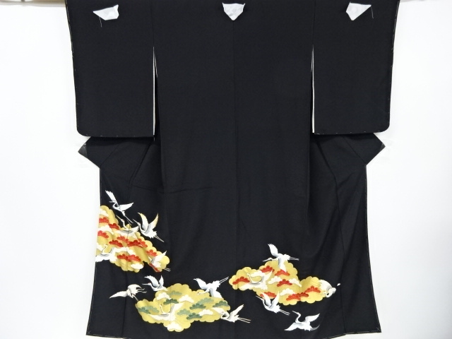 着物 帯 留袖 未使用品 仕立て上がり 金彩 松に鶴模様刺繍留袖 比翼付き 宗 Sou お茶道具 着物のお店