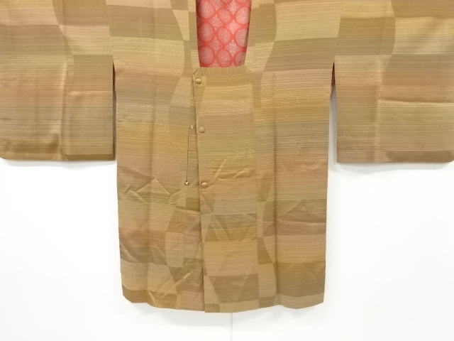 リサイクル　抽象模様織り出し道行コート