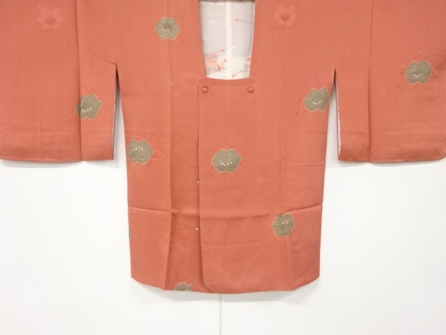 JAPANESE KIMONO / VINTAGE MICHIYUKI COAT / SILK / SHIBORI / FLOWER