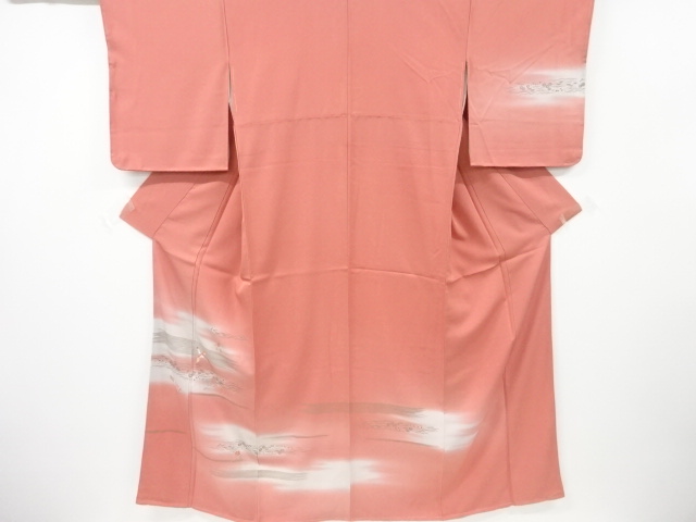 リサイクル　霞に花鳥模様刺繍訪問着