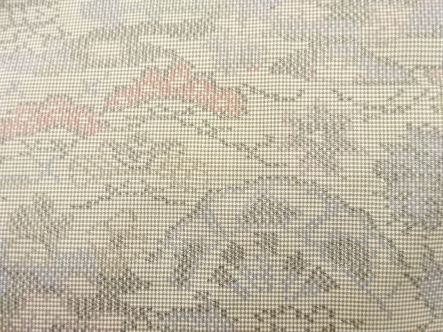 JAPANESE KIMONO / ANTIQUE KIMONO / SILK / OSHIMA TSUMUGI / WOVEN FLOWER