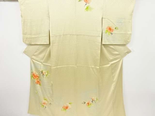 JAPANESE KIMONO / HOMONGI / SHIBORI / FLORAL PLANTS