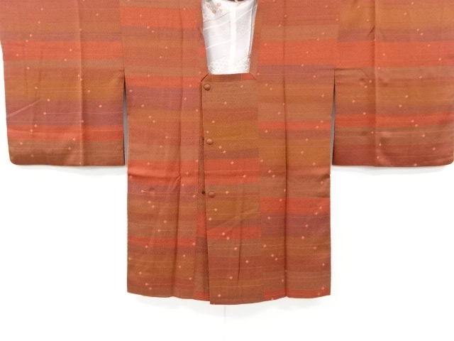 横段に箔散らし模様道行コート