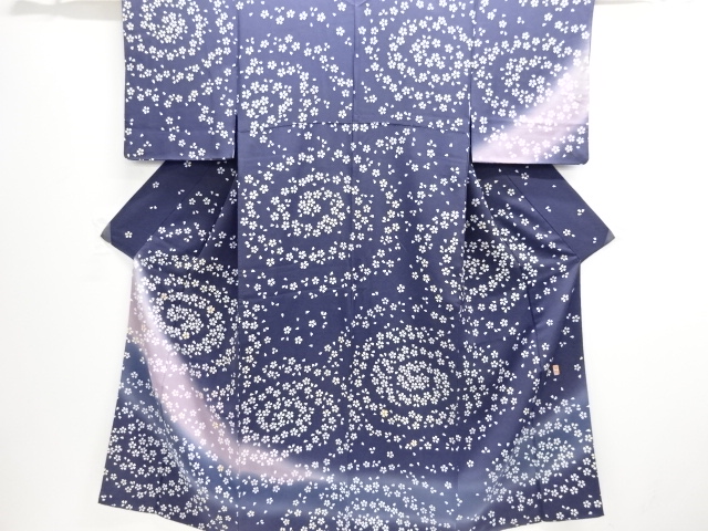 JAPANESE KIMONO / HOMONGI / EMBROIDERY / SAKURA / ARTIST WORK