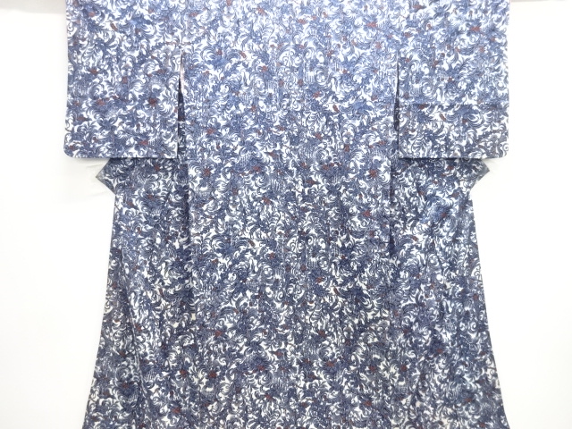 大正ロマン　花更紗模様着物