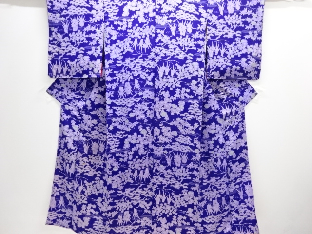 JAPANESE KIMONO / ANTIQUE KIMONO / TAISHO ROMAN STYLE / KINSHA / FLOWER