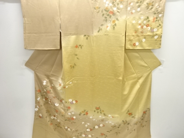 JAPANESE KIMONO / HOMONGI / EMBROIDERY / JIGAMI PATTERN