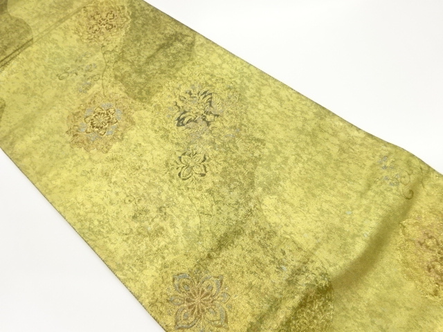 JAPANESE FUKURO OBI / WOVEN FLOWER CREST