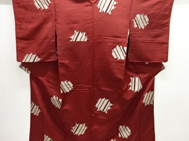 大正ロマン　抽象花模様織り出し着物