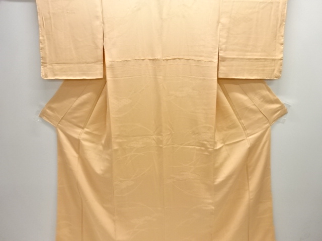 雪芝模様織り出し色無地着物