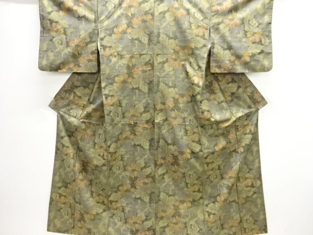 ♪IDnet即決♪ アンティーク 亀甲絣柄織り出し西陣お召し男物着物アンサンブル 宗 sou::お茶道具・着物のお店