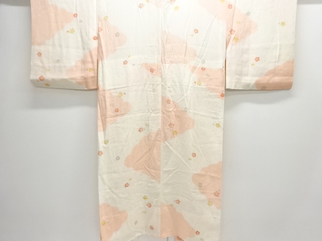 雲に梅模様単衣長襦袢