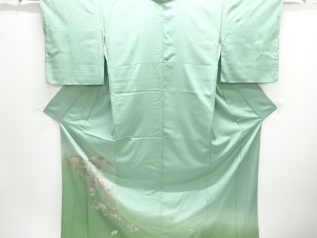 ys7151155; 宗sou 未使用品　仕立て上がり　作家物　斜め縞に草花・竹縞模様江戸小紋訪問着 未使用 着物 宗の通販