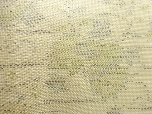 JAPANESE KIMONO / ANTIQUE KIMONO / SILK / OSHIMA TSUMUGI / WOVEN FLOWER