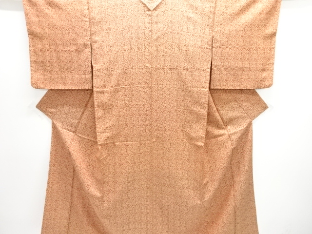JAPANESE KIMONO / ANTIQUE OMESHI / TAISHO ROMAN STYLE / WOVEN ABSTRACT PATTERN