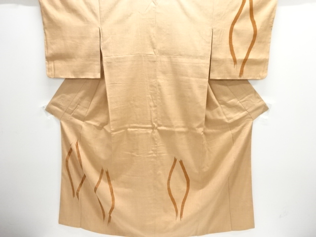 JAPANESE KIMONO / HOMONGI / SILK / HAND WOVEN / MAWATA TSUMUGI / TATEWAKU