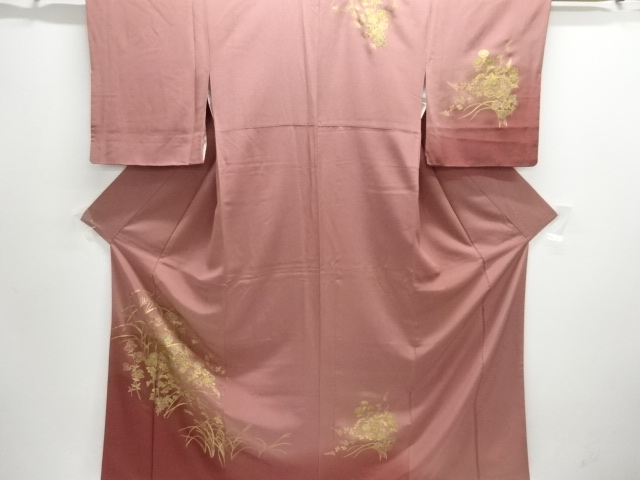 JAPANESE KIMONO / HOMONGI / KINSAI / AUTUMN FLOWERS
