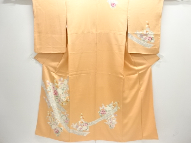 JAPANESE KIMONO / HOMONGI / TANZAKU & FLORAL PLANTS