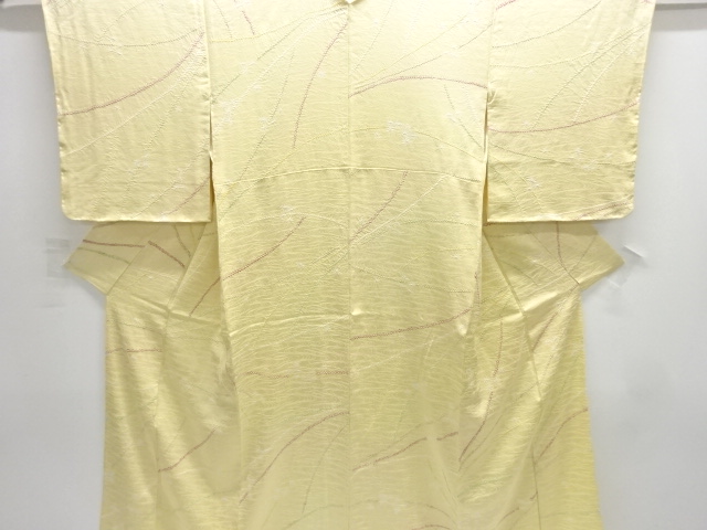 絞り線描き模様小紋着物