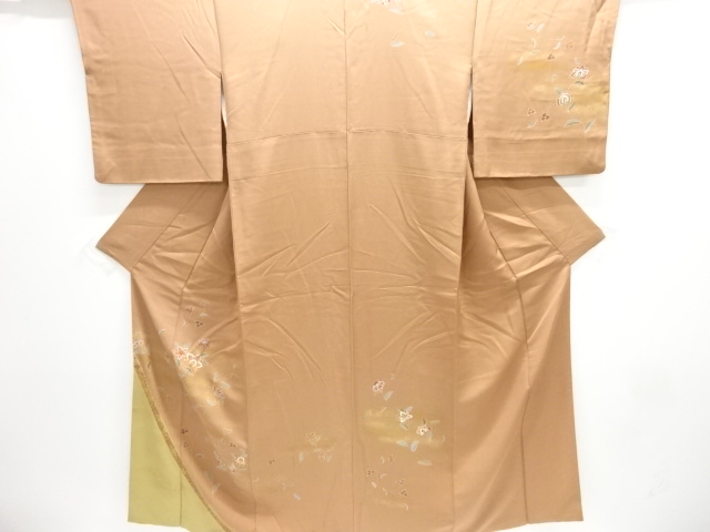 JAPANESE KIMONO / HOMONGI / EMBROIDERY / CHINESE FLOWER