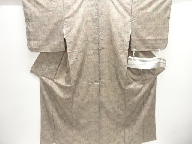 JAPANESE KIMONO / OSHIMA TSUMUGI / FLORAL PLANTS