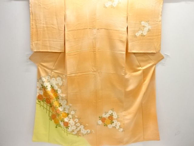 JAPANESE KIMONO / HOMONGI / EMBROIDERY / KIKU