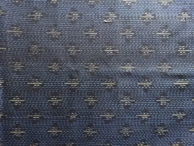 JAPANESE KIMONO / ANTIQUE KIMONO / SILK / DORO OSHIMA TSUMUGI / WOVEN ABSTRACT RHOMBUS