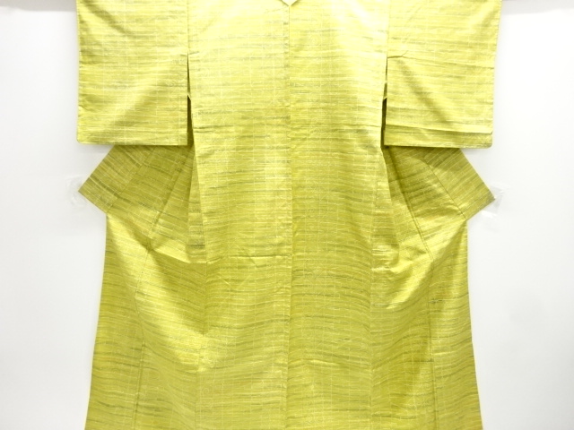 JAPANESE KIMONO / ANTIQUE HITOE KIMONO / SILK / TSUMUGI / ABSTRACT PATTERN