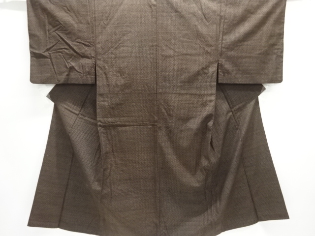 JAPANESE KIMONO / ANTIQUE MENS ENSEMBLE KIMONO / SILK / KUMESJIMA TSUMUGI