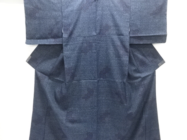 JAPANESE KIMONO / YUKI TSUMUGI / WOVEN GEOMETRIC