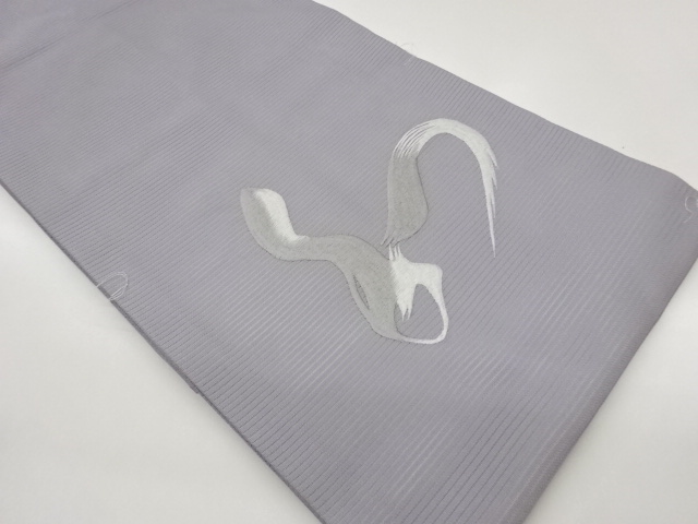 JAPANESE KIMONO / UNUSED NAGOYA OBI FOR SUMMER / SILK / WOVEN CHARACTER