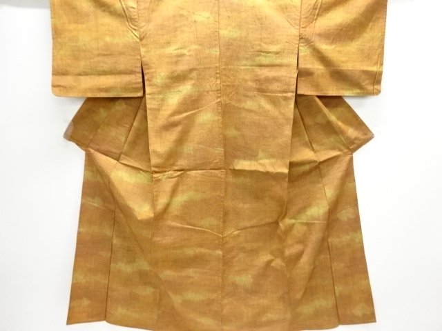 JAPANESE KIMONO / ANTIQUE HITOE KIMONO / SILK / TSUMUGI / WOVEN MIST