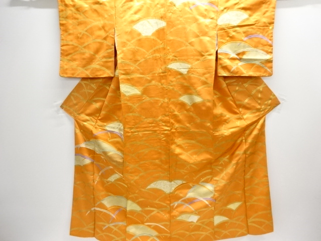 JAPANESE KIMONO / HOMONGI / EMBROIDERY / GRASS