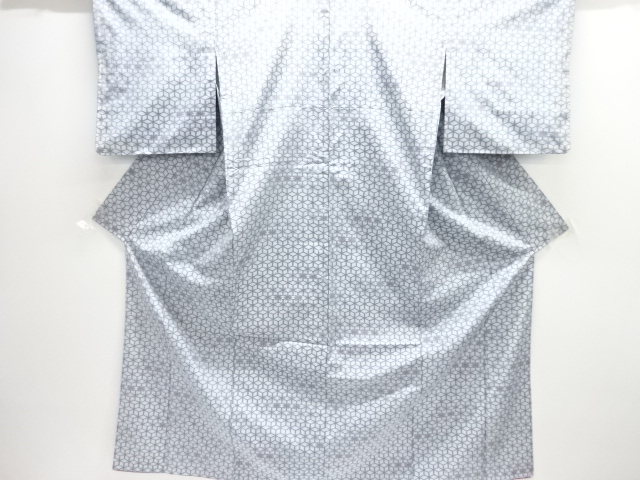 JAPANESE KIMONO / ANTIQUE KIMONO / SILK / TSUMUGI / WOVEN ASANOHA